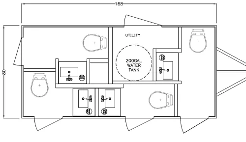 4-Stall Farmhouse LE - 1404-W  Laminated Extreme Winter #1484 - Image 8